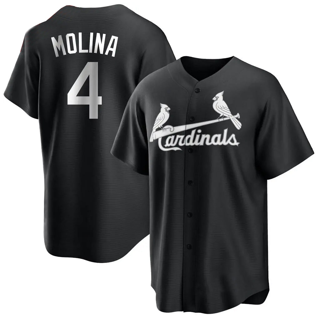 Kooe St. Louis Cardinals #4 Yadier Molina Player Black City Connect Home Limited Stitched Jerseys