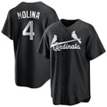 Kooe St. Louis Cardinals #4 Yadier Molina Player Black City Connect Home Limited Stitched Jerseys