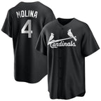 Kooe St. Louis Cardinals #4 Yadier Molina Player Black City Connect Home Limited Stitched Jerseys