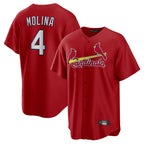 Kooe St. Louis Cardinals #4 Yadier Molina Player Red Home Game Stitched Jerseys