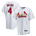 Kooe St. Louis Cardinals #4 Yadier Molina Player White Home Game Stitched Jerseys