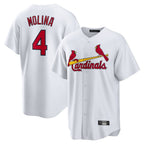 Kooe St. Louis Cardinals #4 Yadier Molina Player White Home Game Stitched Jerseys