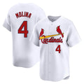 Kooe St. Louis Cardinals #4 Yadier Molina Player White Home Limited Stitched Jerseys