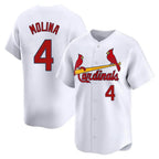 Kooe St. Louis Cardinals #4 Yadier Molina Player White Home Limited Stitched Jerseys