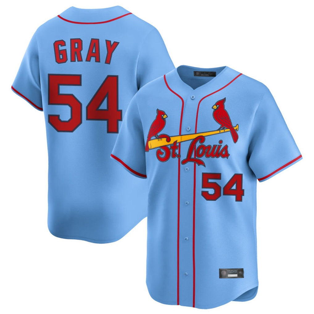 Kooe St. Louis Cardinals #54 Sonny Gray Player Light Blue Home Limited Stitched Jerseys