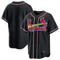 Kooe St. Louis Cardinals Blank Player Black Replica Carbon Fashion Stitched Jerseys