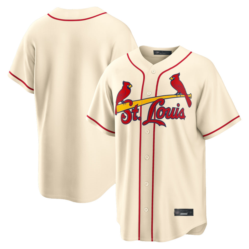 Kooe St. Louis Cardinals Blank Player Cream Home Game Stitched Jerseys