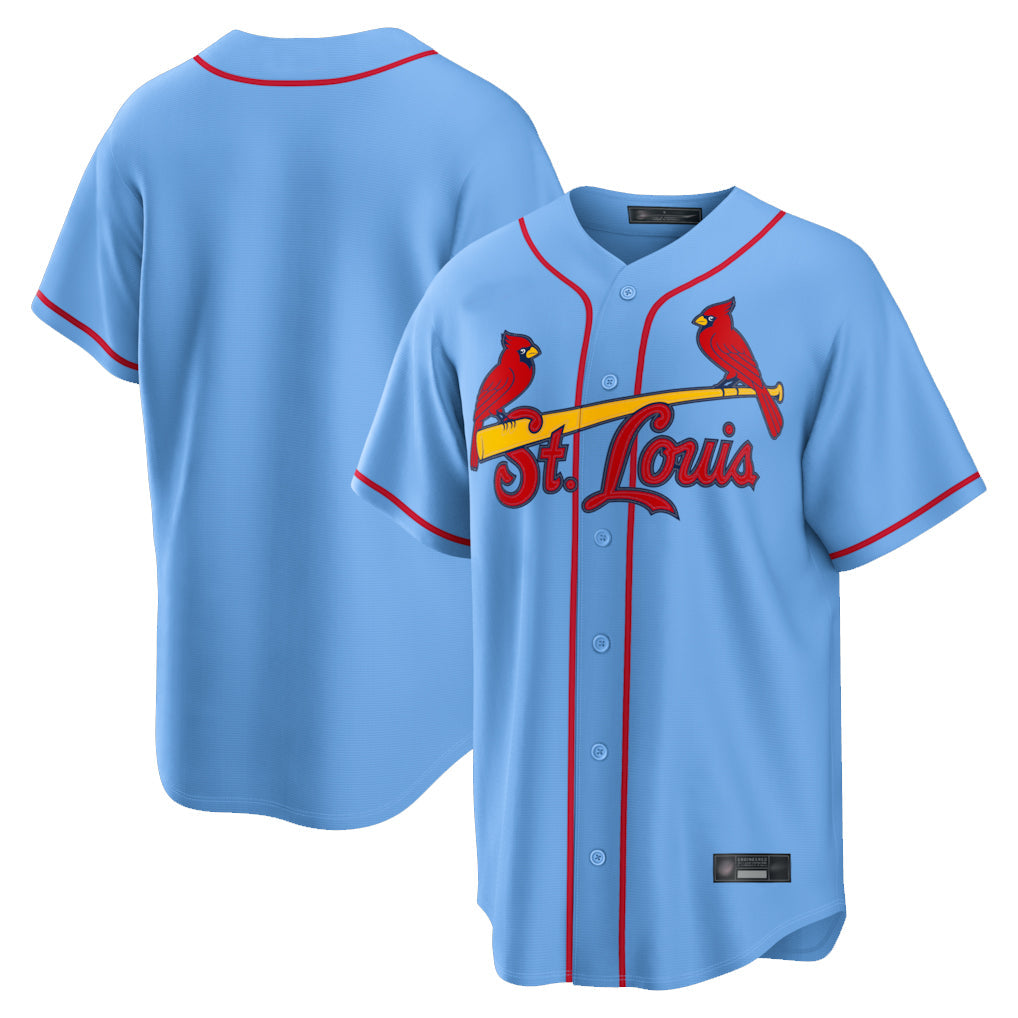 Kooe St. Louis Cardinals Blank Player Light Blue Home Limited Game Stitched Jerseys