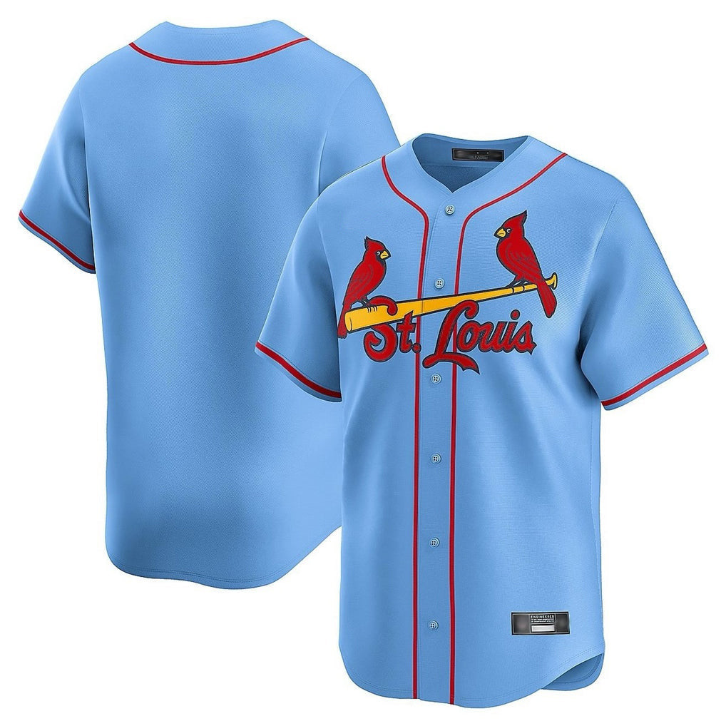 Kooe St. Louis Cardinals Blank Player Light Blue Home Limited Stitched Jerseys