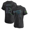 Kooe T.Bay Rays #12 Wade Boggs Player Black City Connect Home Limited Elite Stitched Jerseys