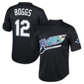 Kooe T.Bay Rays #12 Wade Boggs Player Black Mitchell & Ness Cooperstown Collection Mesh Batting Practice Stitched Jerseys