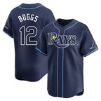 Kooe T.Bay Rays #12 Wade Boggs Player Navy Home Limited Stitched Jerseys
