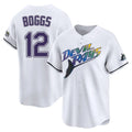Kooe T.Bay Rays #12 Wade Boggs Player White City Connect Home Stitched Jerseys