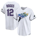 Kooe T.Bay Rays #12 Wade Boggs Player White City Connect Home Stitched Jerseys