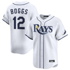 Kooe T.Bay Rays #12 Wade Boggs Player White Home Limited Stitched Jerseys