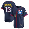 Kooe T.Bay Rays #13 Junior Caminero Player Navy All-star Limited Stitched Jersey
