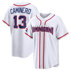 Kooe T.Bay Rays #13 Junior Caminero Player White 2026 World Classic Limited Stitched Jerseys