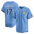 Kooe T.Bay Rays #17 Jake Fraley Player Light Blue Home Limited Stitched Jerseys