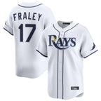 Kooe T.Bay Rays #17 Jake Fraley Player White Home Limited Stitched Jerseys