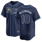 Kooe T.Bay Rays #18 Shane McClanahan Player Navy Home Limited Stitched Jerseys