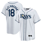 Kooe T.Bay Rays #18 Shane McClanahan Player White Home Game Stitched Jerseys