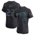 Kooe T.Bay Rays #22 Griffin Jax Player Black City Connect Home Limited Elite Stitched Jerseys
