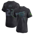 Kooe T.Bay Rays #22 Griffin Jax Player Black City Connect Home Limited Elite Stitched Jerseys
