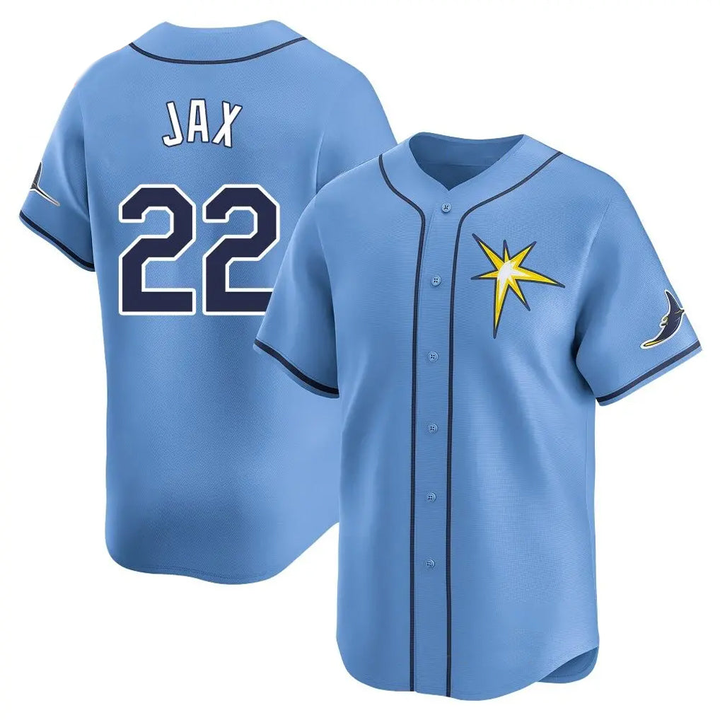 Kooe T.Bay Rays #22 Griffin Jax Player Light Blue Home Limited Stitched Jerseys