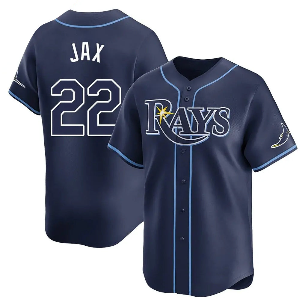 Kooe T.Bay Rays #22 Griffin Jax Player Navy Home Limited Stitched Jerseys
