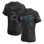 Kooe T.Bay Rays #2 Yandy Diaz Player Black City Connect Home Limited Elite Stitched Jerseys