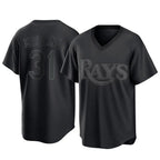 Kooe T.Bay Rays #31 Cedric Mullins Player Black Home Game Stitched Jerseys