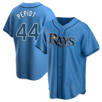 Kooe T.Bay Rays #44 Ryan Pepiot Player Light Blue Home Game Stitched Jerseys