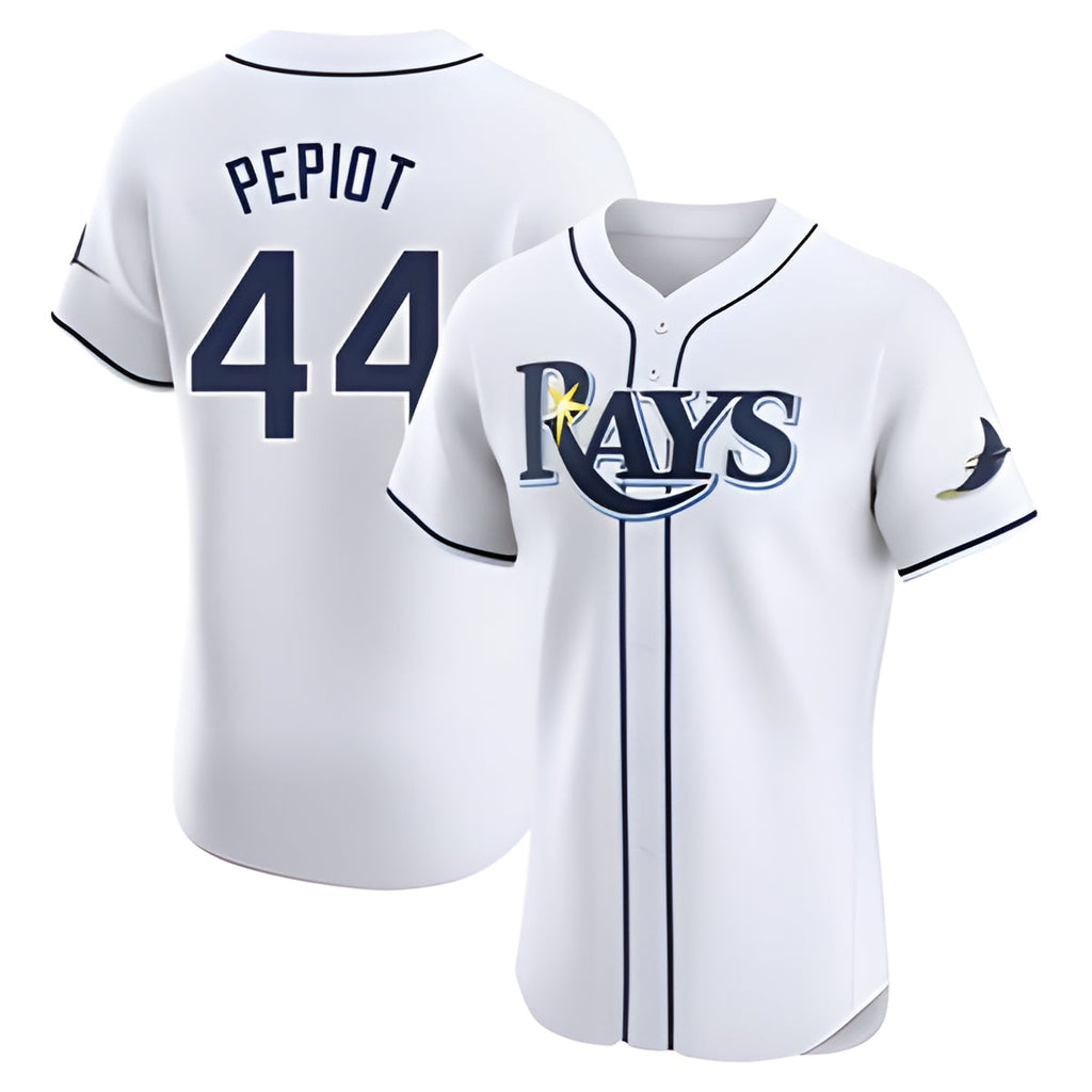 Kooe T.Bay Rays #44 Ryan Pepiot Player White Home Limited Elite Stitched Jerseys