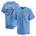 Kooe T.Bay Rays #57 Drew Rasmussen Player Light Blue Home Limited Stitched Jerseys