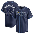 Kooe T.Bay Rays #57 Drew Rasmussen Player Navy Home Limited Stitched Jerseys