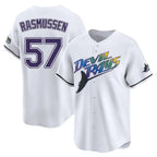 Kooe T.Bay Rays #57 Drew Rasmussen Player White City Connect Home Stitched Jerseys