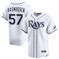 Kooe T.Bay Rays #57 Drew Rasmussen Player White Home Limited Stitched Jerseys