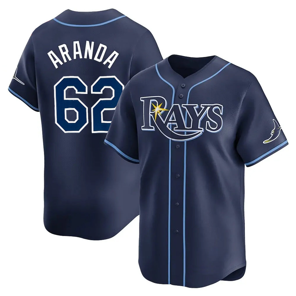 Kooe T.Bay Rays #62 Jonathan Aranda Player Navy Home Limited Stitched Jerseys
