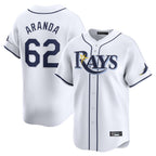 Kooe T.Bay Rays #62 Jonathan Aranda Player White Home Limited Stitched Jerseys