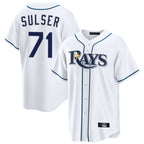 Kooe T.Bay Rays #71 Cole Sulser Player White Home Game Stitched Jerseys