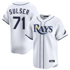 Kooe T.Bay Rays #71 Cole Sulser Player White Home Limited Stitched Jerseys