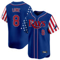 Kooe T.Bay Rays #8 Brandon Lowe Player Royal 2025 Independence Day Vapor Premier Limited Stitched Jerseys
