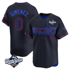 Kooe T.Blue Jays #0 Andres Gimenez Player Black 2025 World Series City Connect Stitched Jerseys