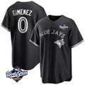 Kooe T.Blue Jays #0 Andres Gimenez Player Black 2025 World Series Game Stitched Jerseys