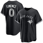 Kooe T.Blue Jays #0 Andres Gimenez Player Black Home Game Stitched Jerseys