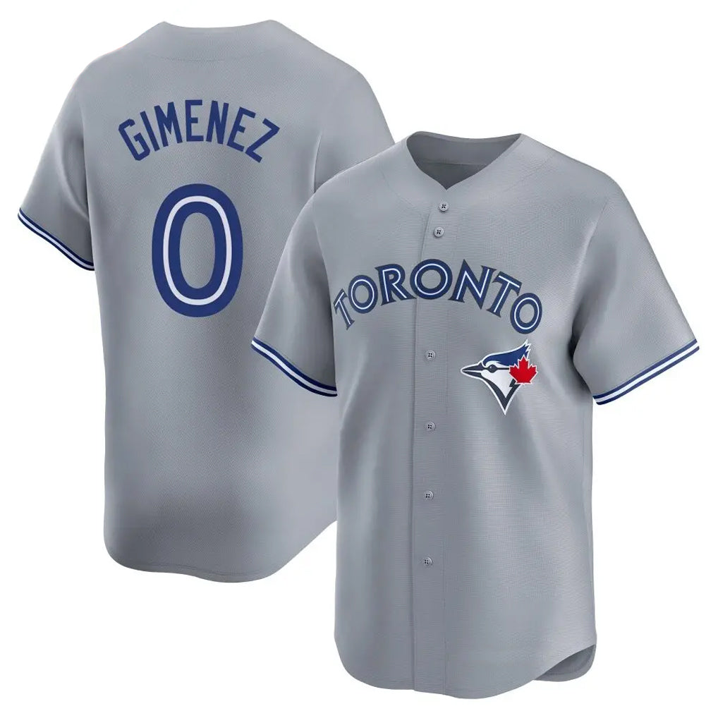 Kooe T.Blue Jays #0 Andres Gimenez Player Gray Home Game Stitched Jerseys