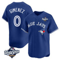 Kooe T.Blue Jays #0 Andres Gimenez Player Royal 2025 World Series Limited Stitched Jerseys