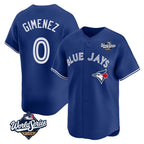 Kooe T.Blue Jays #0 Andres Gimenez Player Royal 2025 World Series Limited Stitched Jerseys
