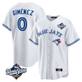 Kooe T.Blue Jays #0 Andres Gimenez Player White 2025 World Series Game Stitched Jerseys