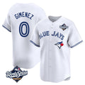 Kooe T.Blue Jays #0 Andres Gimenez Player White 2025 World Series Limited Stitched Jerseys